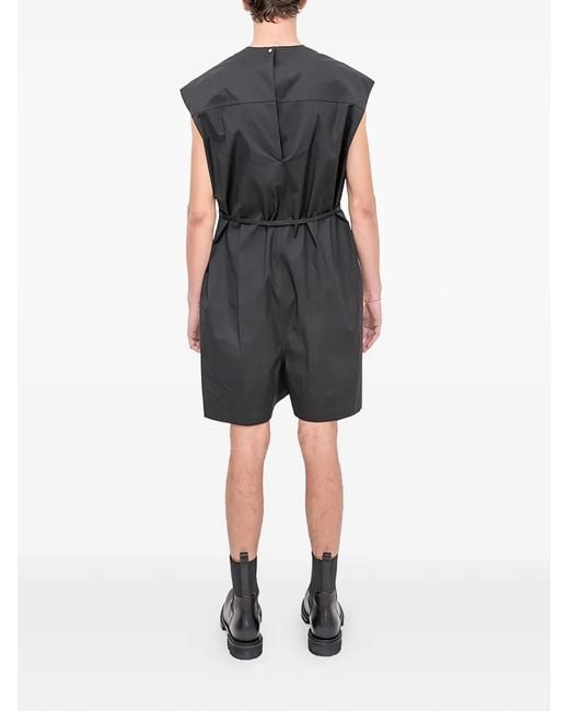 Rick Owens Black Sleeveless Jumpsuit for men