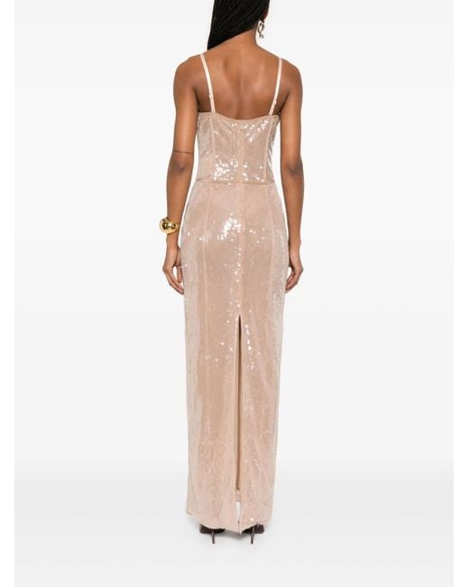 Robe Longue À Détails De Sequins GIUSEPPE DI MORABITO en coloris Natural