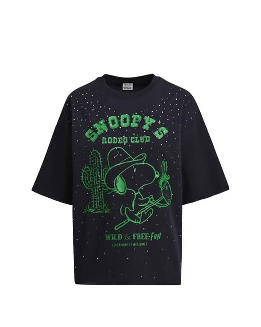 Essentiel Antwerp Green X Peanuts Snoopy-Print T-Shirt