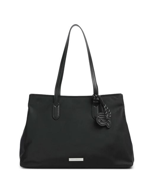 Karl Lagerfeld Black Sac Porté Épaule Ikon À Logo