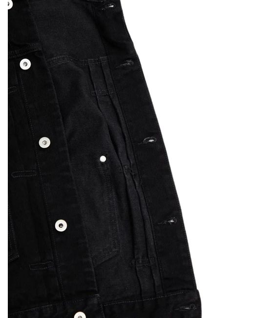 Carhartt Black Belmar Logo-Patch Denim Jacket