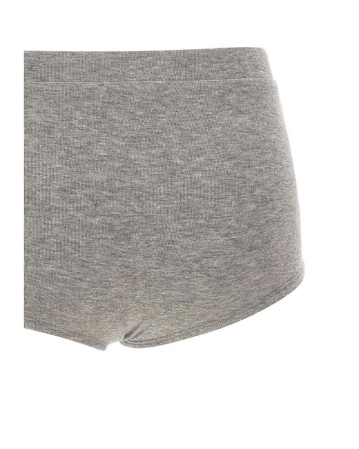 Entire studios Gray Booty Buttons-Ribbed Shorts