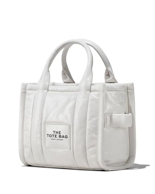 Bolso The Shiny Crinkle Tote Pequeño Marc Jacobs de color White