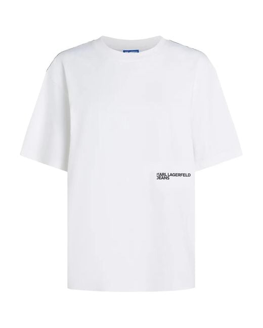 Karl Lagerfeld White Karl-Print T-Shirt