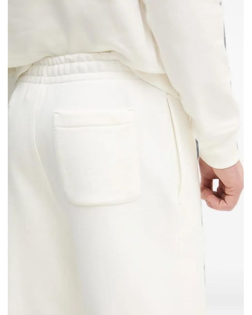 Lacoste White Logo-Patch Track Shorts for men