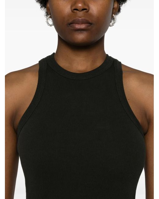 MODES GARMENTS Black Ribbed Tank Top