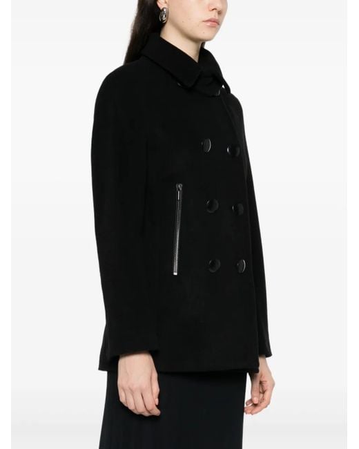 Akris Punto Black Double-Breasted Jacket