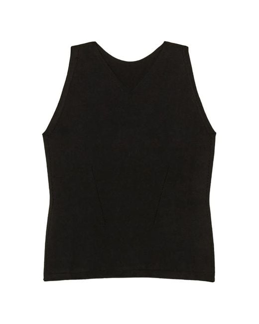 Twinset Black Dual Use Fitted Knit Top