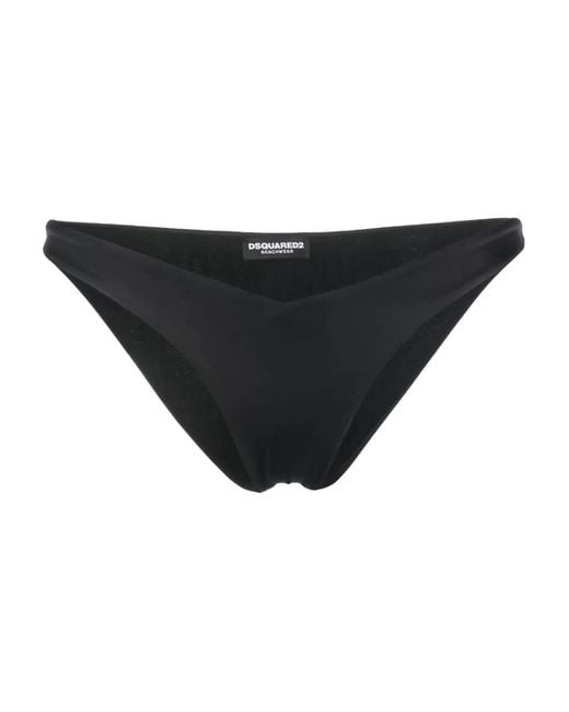 DSquared² Black Logo Bikini Bottoms