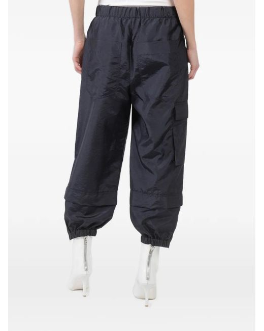 Tibi Blue Pantalon De Jogging À Poches Cargo