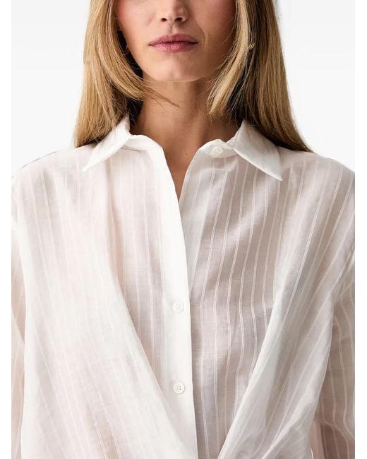 ViCOLO Red Striped Twist-Front Blouse