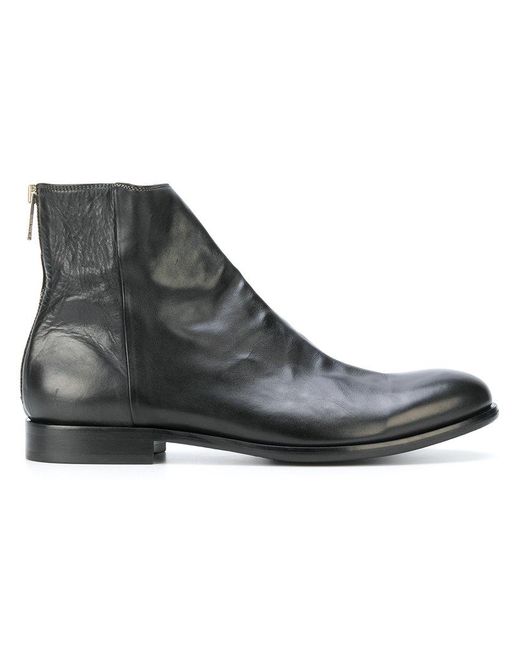 PS by Paul Smith Black Rear Zip Boots