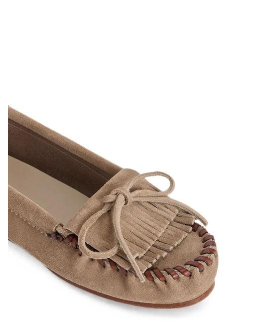 Paris Texas Brown Indiana Fringe Ballet Flats