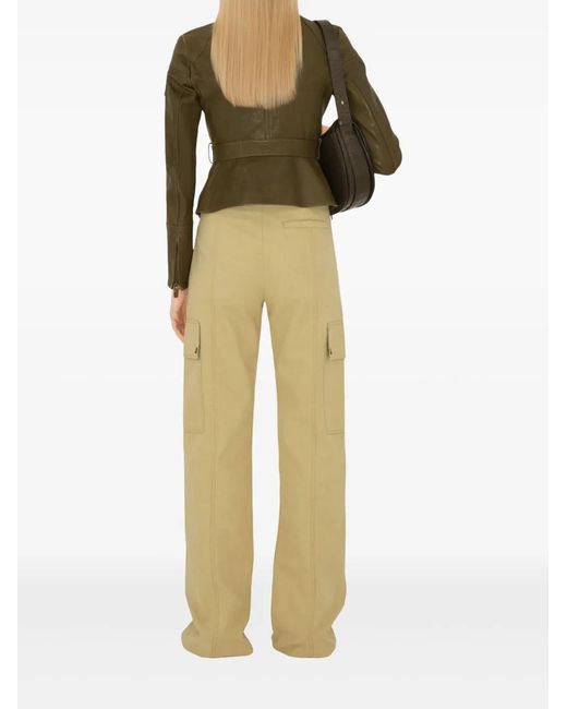 Burberry Yellow Zip Straight-Leg Trousers