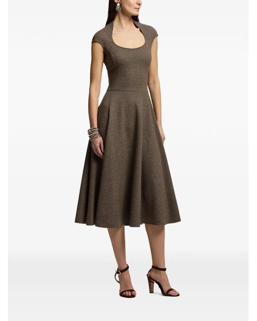 Ralph Lauren Natural Maisey Short-Sleeve Midi Dress