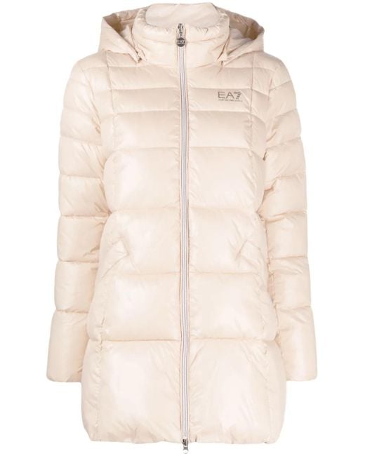 Doudoune À Logo Imprimé EA7 en coloris Natural