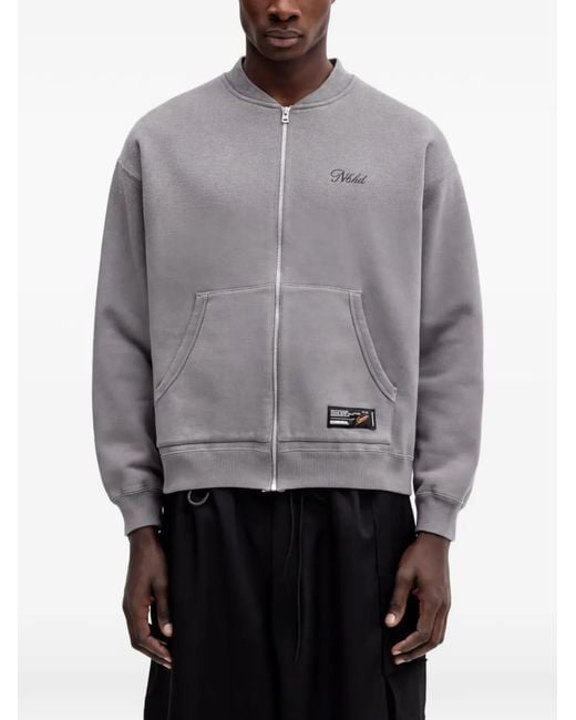 Neighborhood Gray Zip-Up Sweatshirt for men