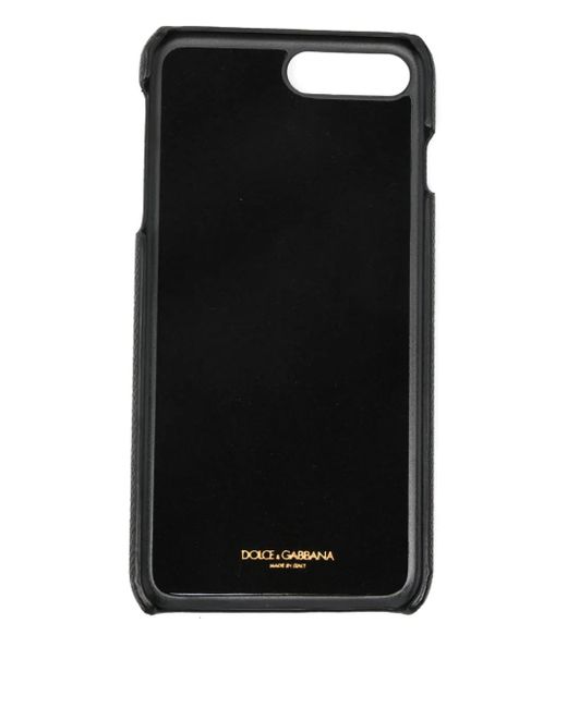Dolce & Gabbana Black Embossed-Heart Iphone Case