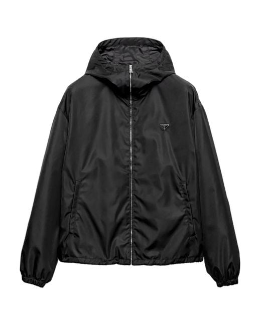 Prada Kapuzenjacke mit Reißverschluss in Black für Herren