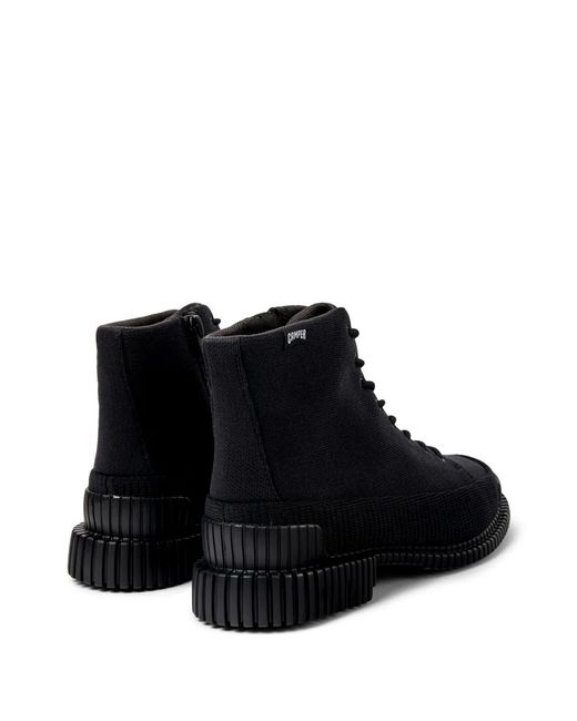 Camper Black Recycled Pix Lace-Up Boots