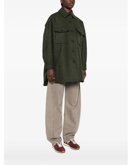 Schneiders Green Button-Fastening Single Breasted Coat