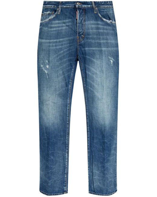 DSquared² Blue Faded-Effect Jeans for men