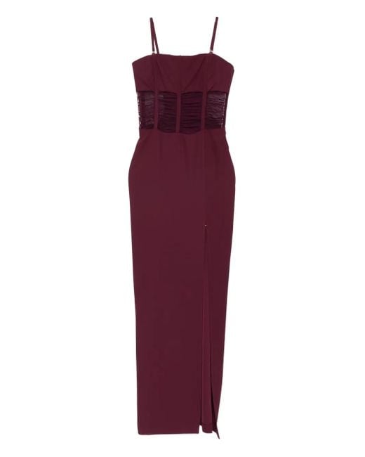 Patrizia Pepe メッシュインサート ドレス Purple