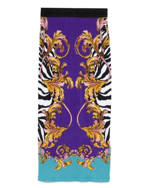 Versace Jeans Couture Barocco マキシスカート Blue