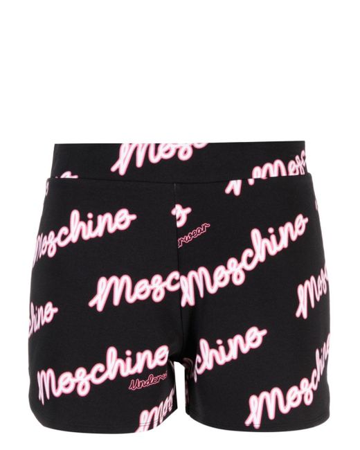 Pantalones cortos de chándal con logo Moschino de color Black