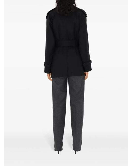 Burberry Black Trenchjacke Aus Gabardine