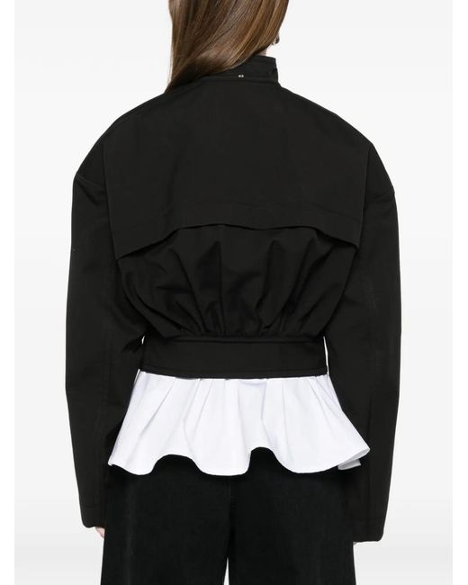 Sportmax Black Cotton Cropped Jacket