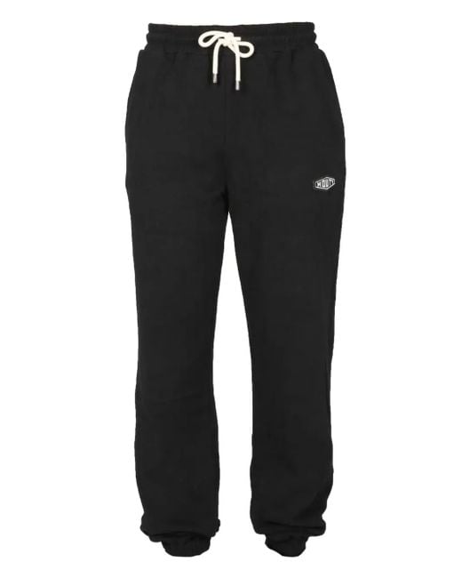 MOUTY Black Logo-Patch Track Pants for men