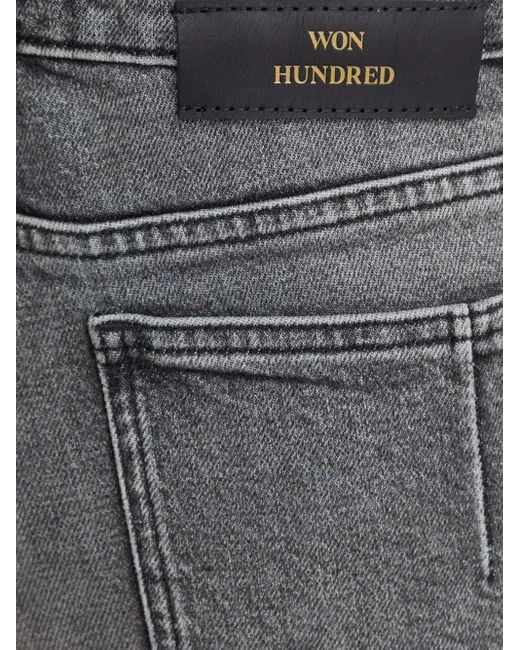 Won Hundred Gray Logo-Patch Trousers