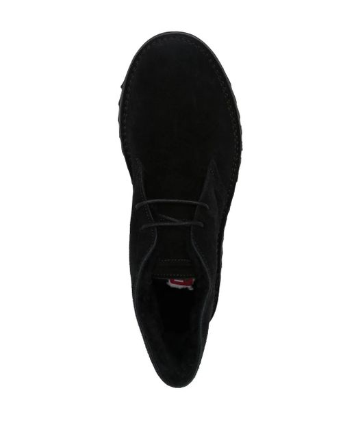 KENZO Black Embossed-Logo Detail Boots for men