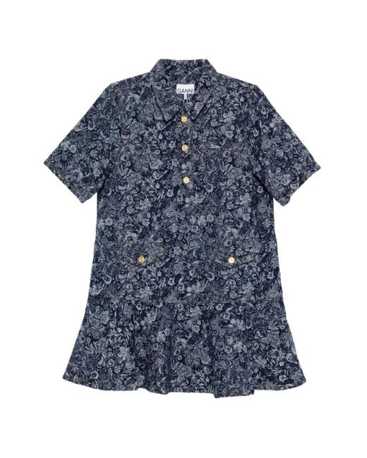 princess polly baby blue dress Ganni Blue Dress by Ganni