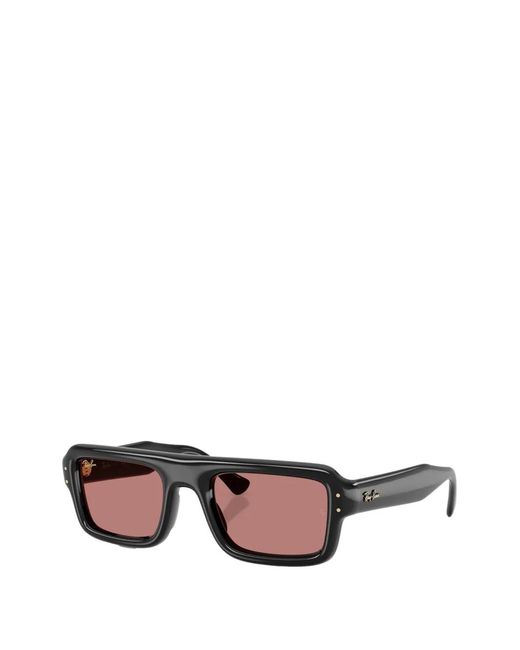 Ray-Ban Pink Rectangle-Frame Sunglasses