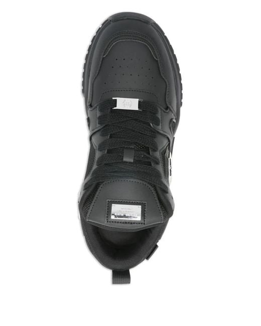 Philipp Plein Black Logo-Plaque Sneakers for men