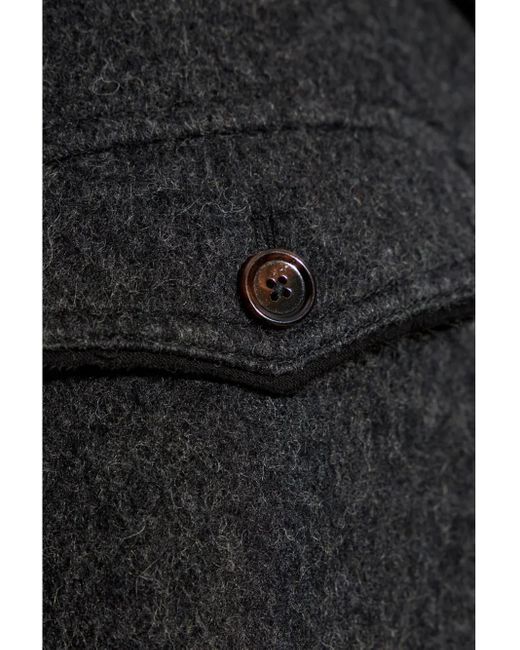 Dolce & Gabbana Black Mélange-Effect Shirt Jacket for men