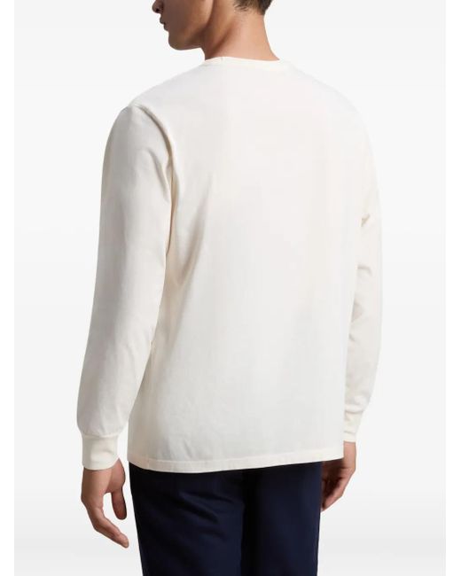 Woolrich White Long-Sleeve Crew-Neck T-Shirt for men