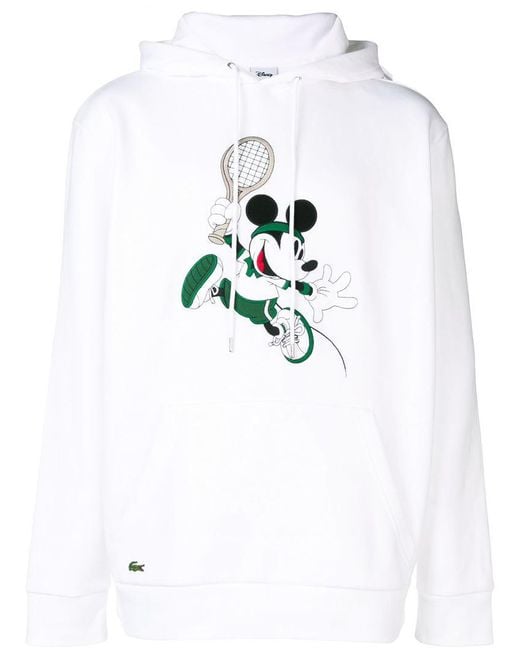 Lacoste Mickey Mouse Pullover Hoodie in White for Men | Lyst Canada