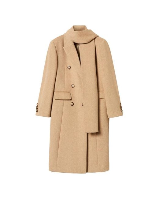 Twinset Natural Velour Wool Cloth Coat