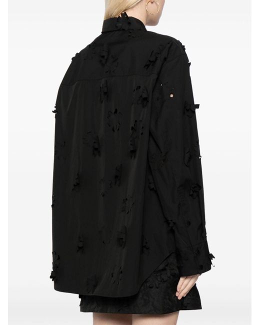 JNBY Black Oversized Cut-out Shirt