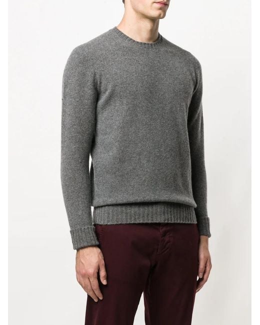 Drumohr Gray Mélange-Effect Jumper for men