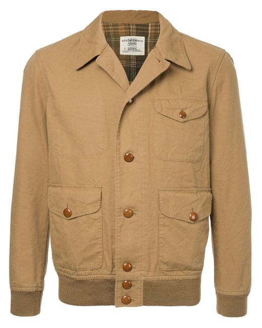 Kent & Curwen Brown Three Pocket Shirt Jacket for men