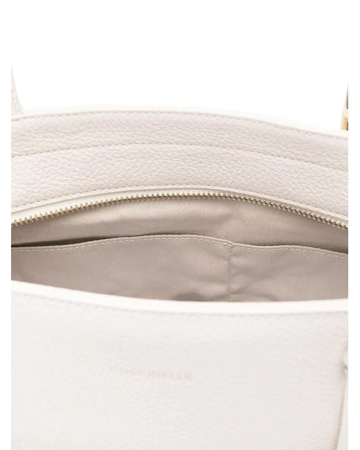 Coccinelle White Medium Malory Tote Bag