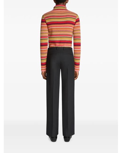 Dries Van Noten Black Belted Wool Pants for men