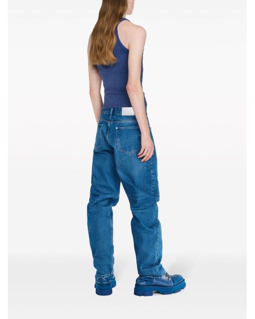 Dion Lee Masc Straight Jeans in het Blue