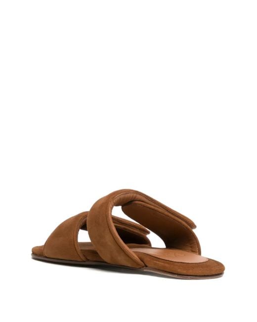 Gia Borghini Brown Puffy Sandals