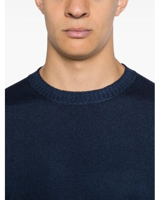 Fay Blue Logo-Embroidered Sweater for men