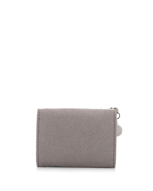 Stella McCartney Gray Falabella Tri-Fold Wallet